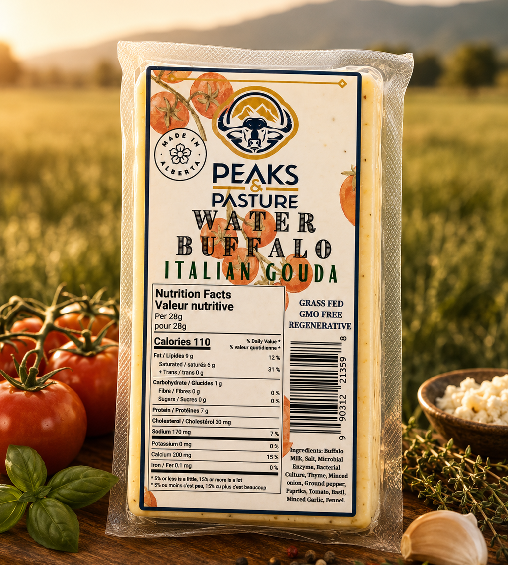 Water Buffalo Italian Gouda - Peaks & Pasture - 250 g